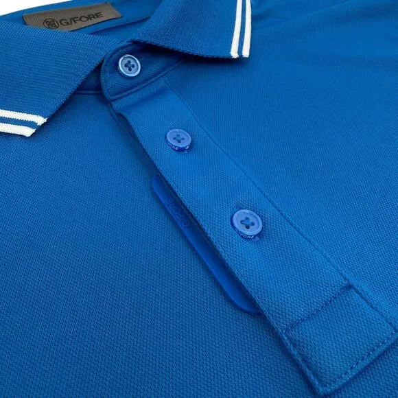 NEW G/FORE Men's Tux Performance Pique Polo Shirt Lisbon Blue XL